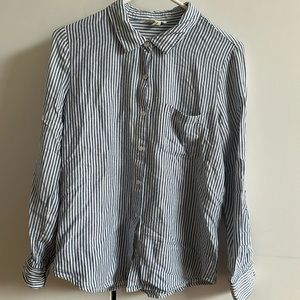 Soft Joie Striped Button-Down Shirt